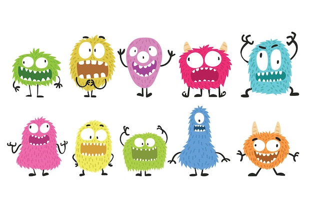 Vector leuke monsterillustratie