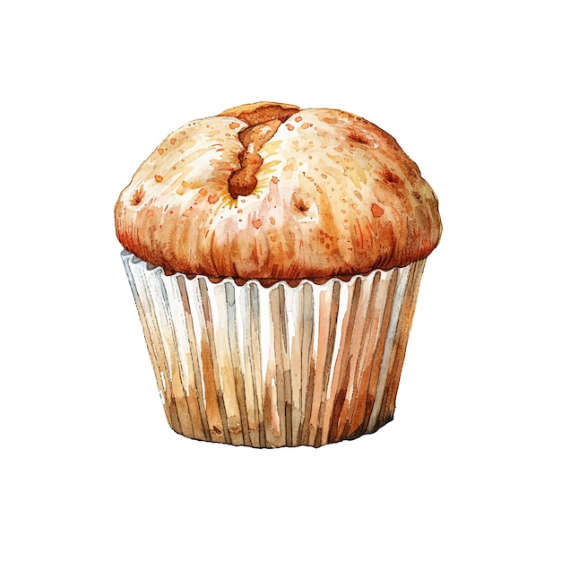 Vector leuke muffin vector illustratie in aquarel stijl