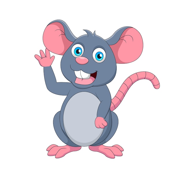 Leuke muis cartoon. Leuk dierlijk beeldverhaal. vector illustratie