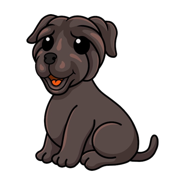 Leuke Napolitaanse mastiff honden cartoon