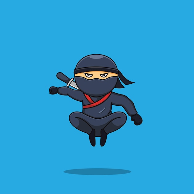 Leuke ninja in een geweldige pose