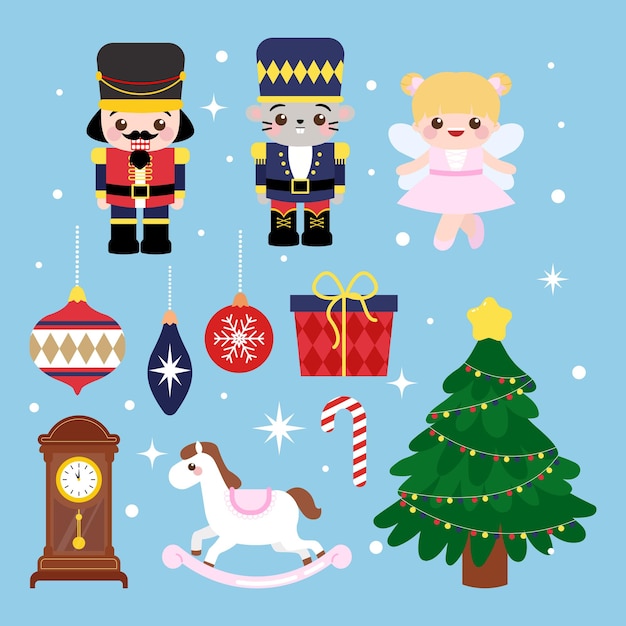 Leuke notenkraker sprookjes clip art collectie