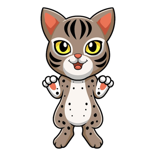 Leuke ocicat kat cartoon staan