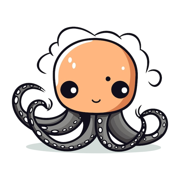 Vector leuke octopus cartoon mascot karakter vector illustratie