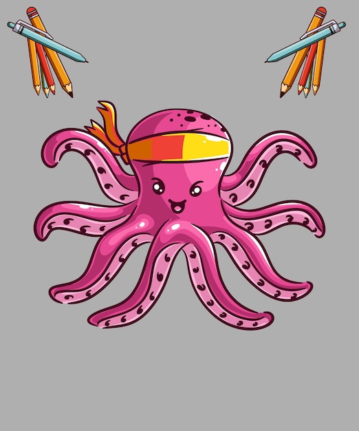 Vector leuke octopus cartoon vector icon illustratie