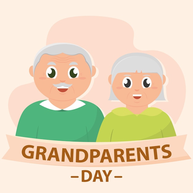 Leuke oma en opa paar karakters Gelukkige grootouders dag vectorillustratie