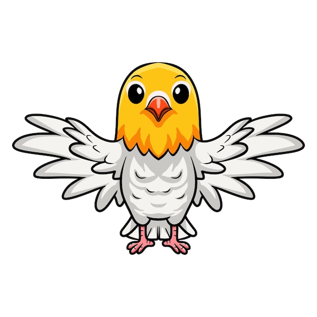 Leuke opaline bleke braak lovebird cartoon vliegen