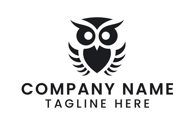 Vector leuke owl minimalistische moderne logoontwerp