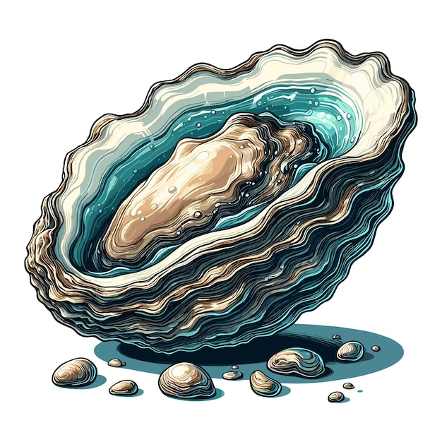 Leuke Oyster Vector cartoon illustratie