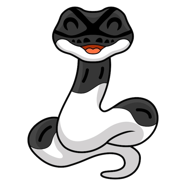 Leuke panda bonte bal python cartoon