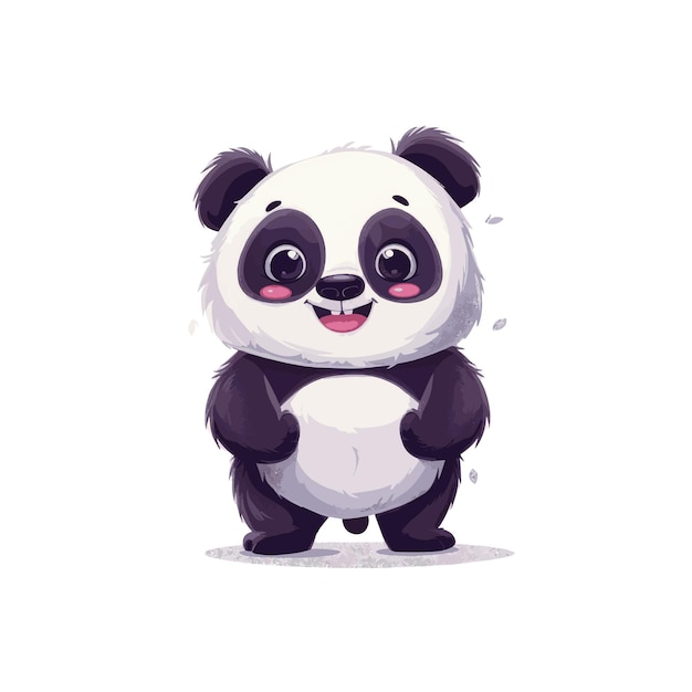 Leuke panda cartoon op witte achtergrond vector illustratie