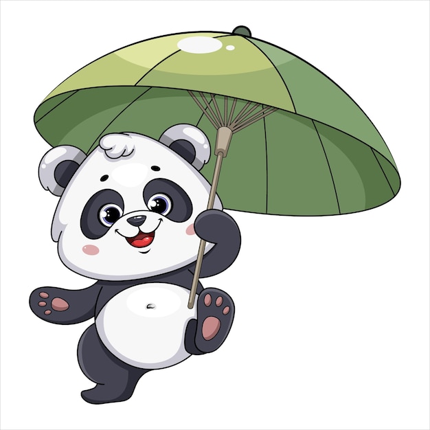 Vector leuke panda grappige cartoon personage