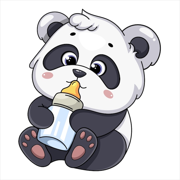 Vector leuke panda grappige cartoon personage