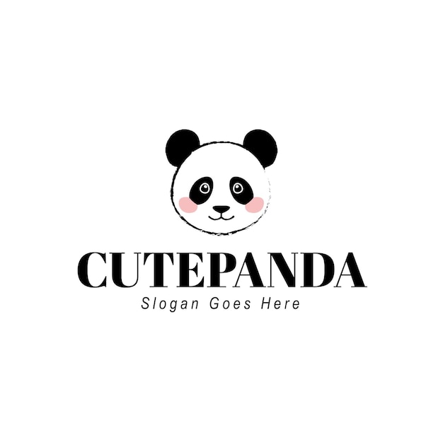 Leuke Panda Logo ontwerpsjabloon