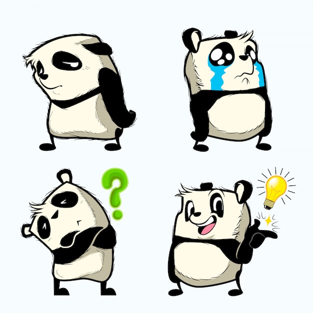 Leuke panda sticker, panda patches