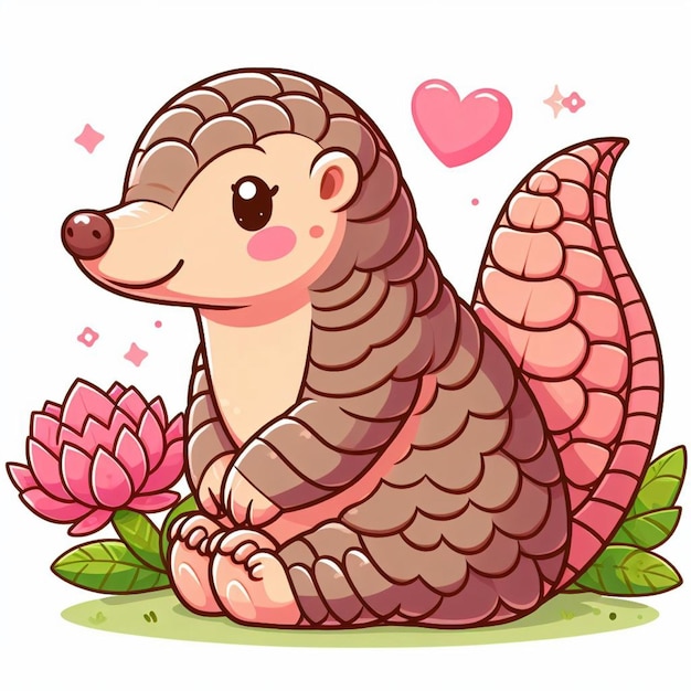 Leuke Pangolin Vector cartoon illustratie