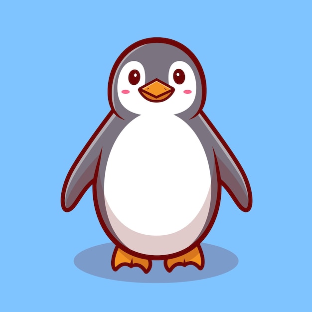 Leuke pinguïn geïsoleerde vector illustratie
