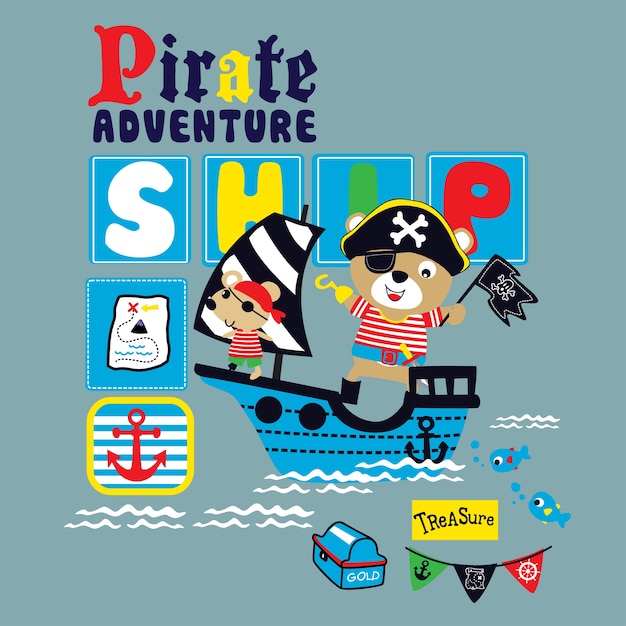 Leuke piraat cartoon