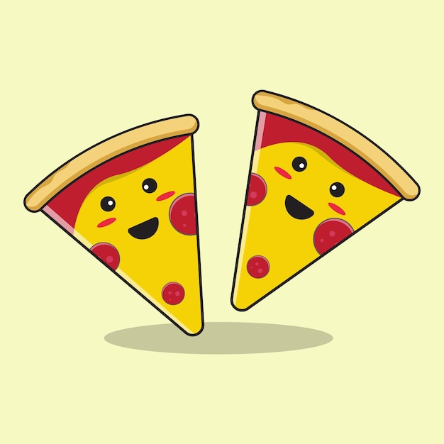 Leuke pizza concept vectorillustratie