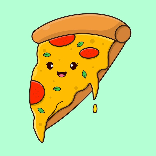 Leuke Pizza Illustratie