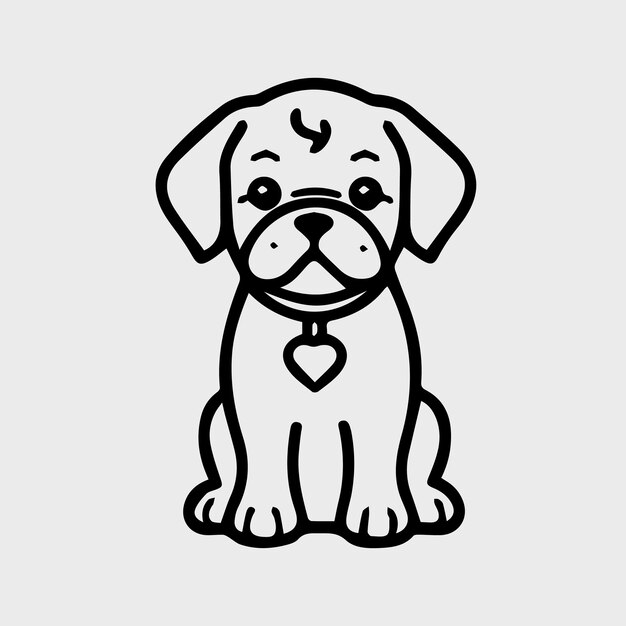 Vector leuke puppy illustratie