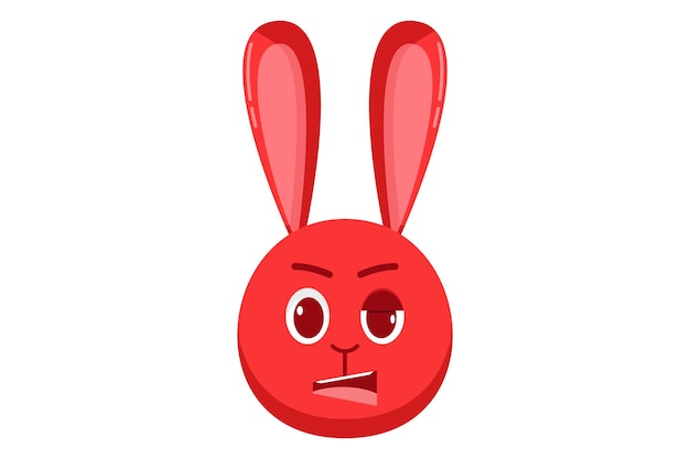 Leuke Rabbit Expression stickerontwerp