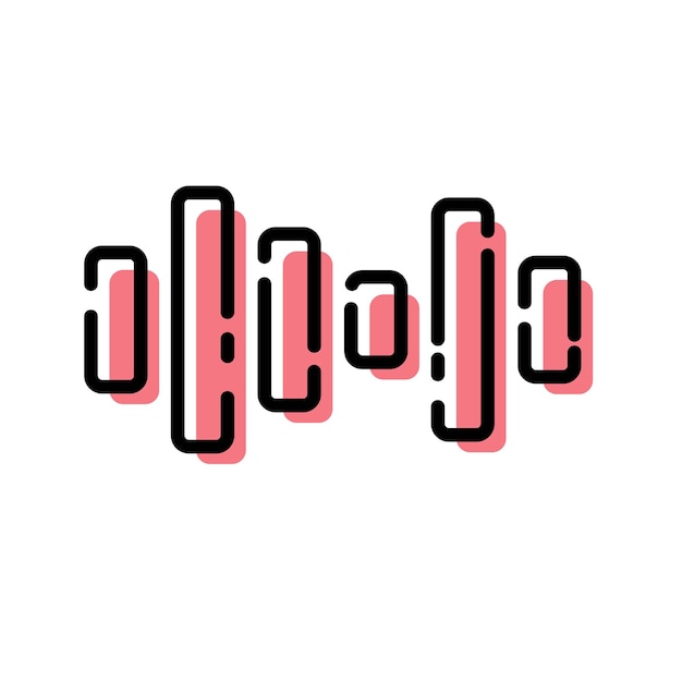 Leuke radio-golf icoon platte stijl vector