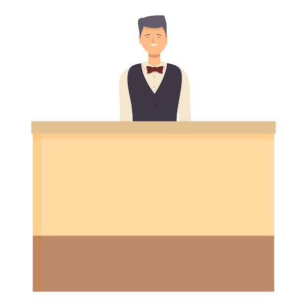 Leuke receptioniste icoon cartoon vector Werk zaken