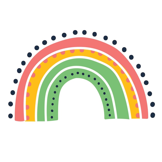 Leuke regenboog clipart illustratie voor kinderen