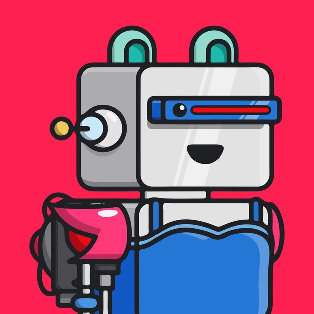 Leuke robot cartoon vectorillustratie