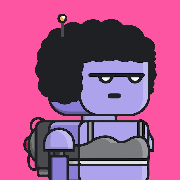 Leuke robot cartoon vectorillustratie