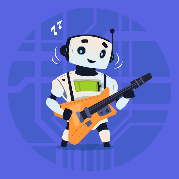 Leuke Robot die gitaar speelt