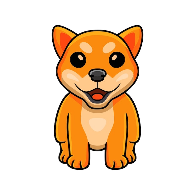 Leuke shiba inu honden cartoon