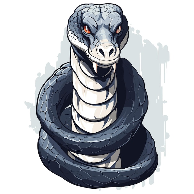 Leuke Snake Cartoon Vector Art Illustratie Ontwerp