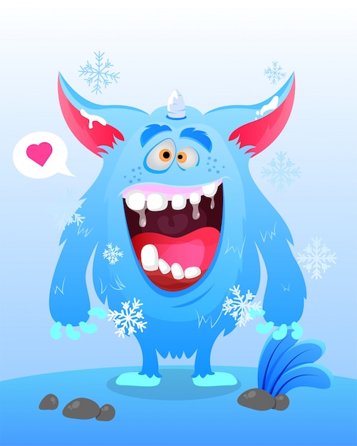 Leuke sneeuw Monster ijs illustratie