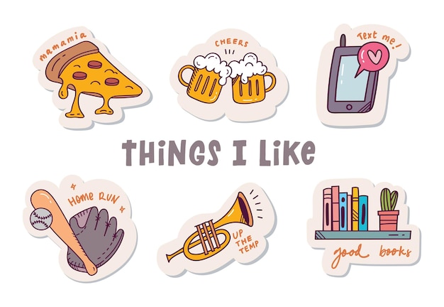 Leuke stickerset, hobbyconcept