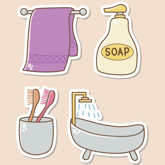 Leuke stickerset voor badkamerelementen