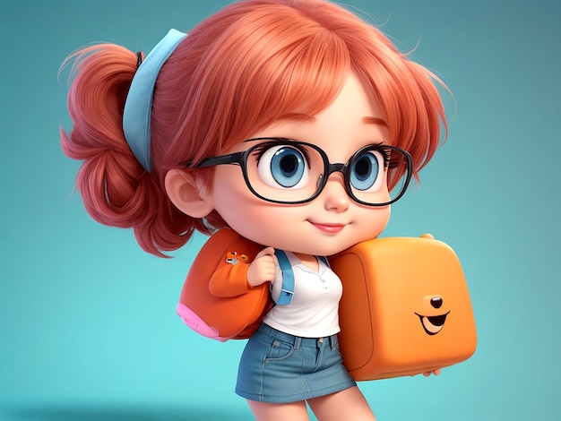 Vector leuke student cartoon personage vector ai_generated