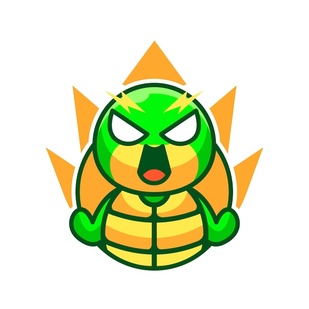 Leuke super schildpad cartoon vector pictogram illustratie