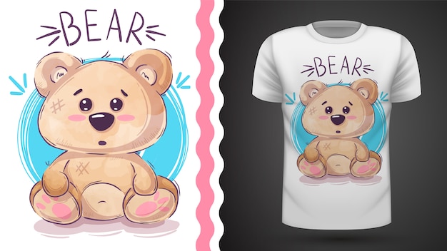 Leuke teddybeer - idee voor print t-shirt