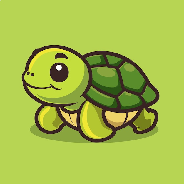 Leuke tekenfilmschildpad dieren mascotte vector illustratie