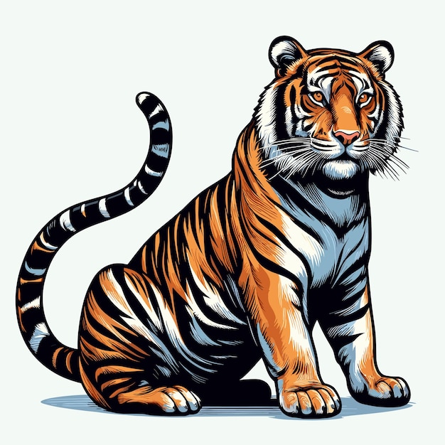 Leuke Tiger Vector cartoon illustratie