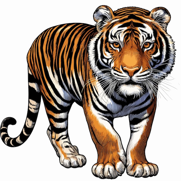 Leuke Tiger Vector cartoon illustratie