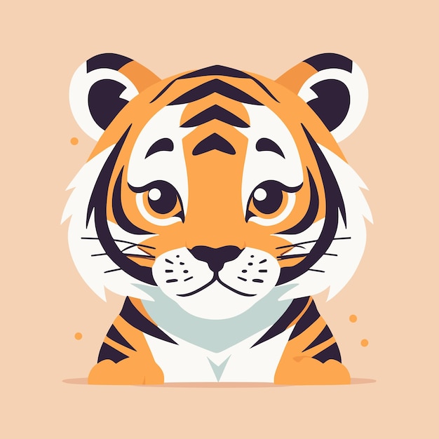 Vector leuke tijger cartoon illustratie vector ontwerp