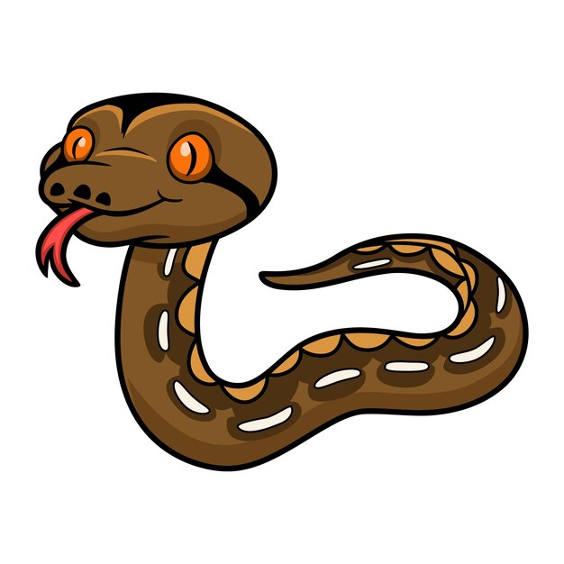 Leuke tijger reticulatus python cartoon