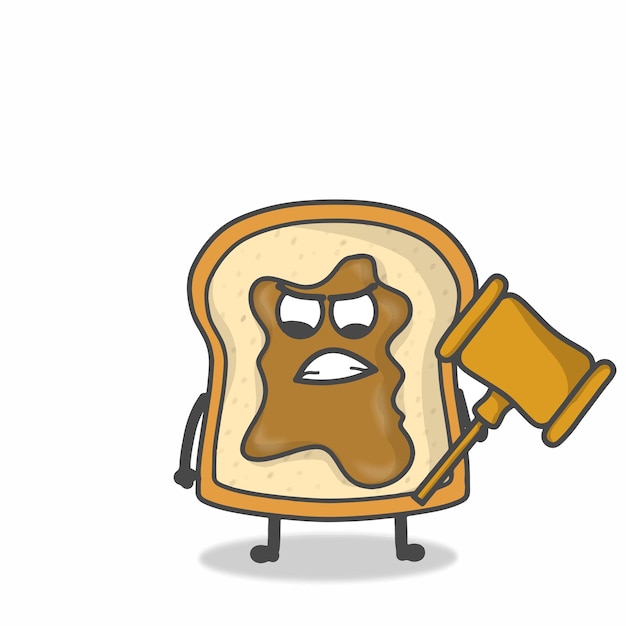 Leuke toast karakter vector ontwerp sjabloon illustratie