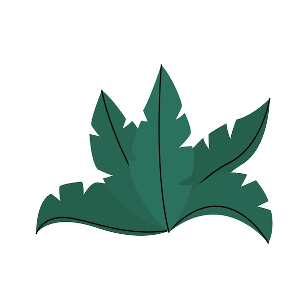 Leuke tropische struik met groene bladeren. Jungle palmbladeren van exotische zomerlocatie. Groen gebladerte