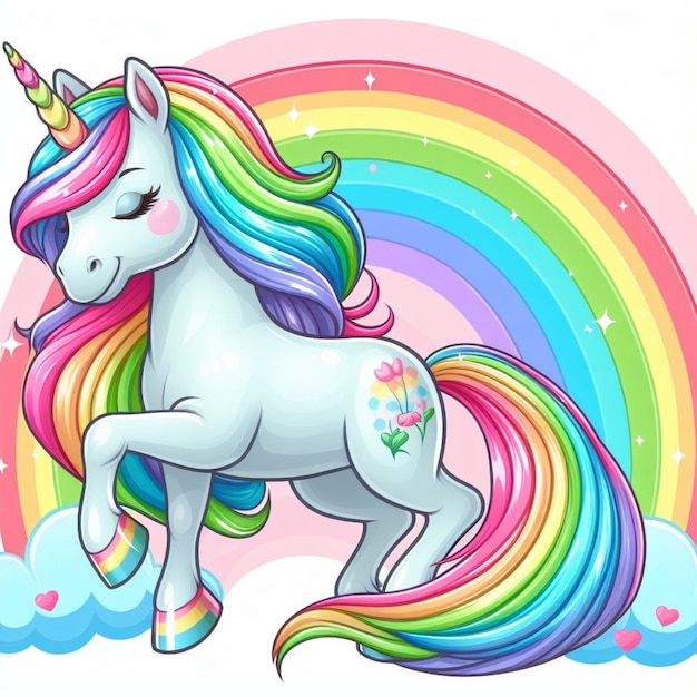 Vector leuke unicorn vector cartoon illustratie