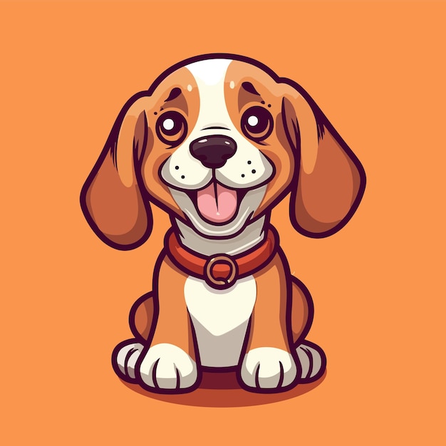 Leuke vector Cartoon hond puppy Hound