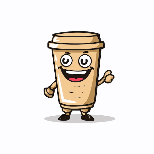 Leuke vector emoji van een koffiekop